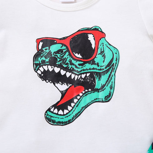 Summer Children's Dinosaur Short Sleeve Shorts Set